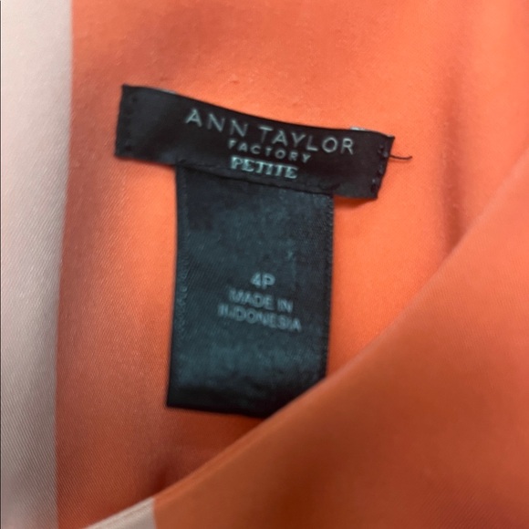 Ann Taylor Vibrant Orange and Cream Top - Picture 9 of 9